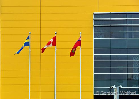 Three Flags At IKEA_DSCF03587.jpg - For the moment, the largest IKEA store in Canada.Photographed at Ottawa, Ontario, Canada.